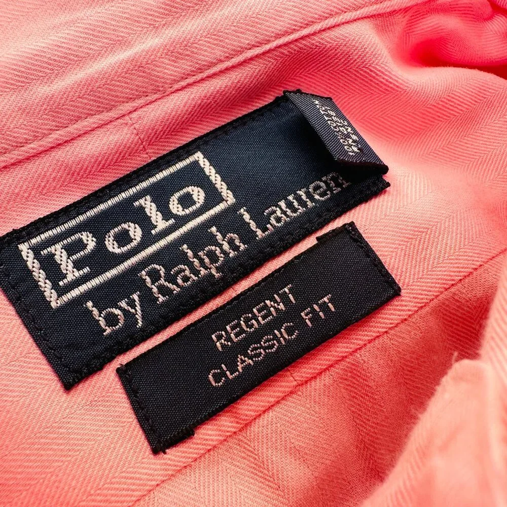 Polo Ralph Lauren Shirt Mens 17.5/36 Button Down Dress Shirt Regent‎ Classic Fit